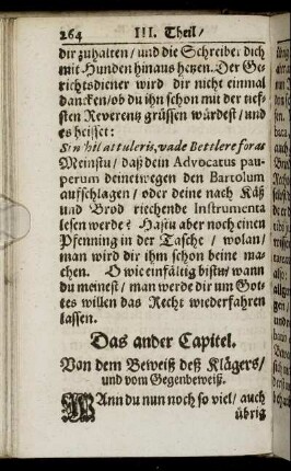 Das ander Capitel. Von dem Beweis deß Klägers/ und vom Gegenbeweiß.