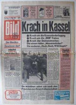 Umschlagblatt der "Bild ZEITUNG" zum Besuch von DDR-Ministerpräsident Stoph in der Bundesrepublik