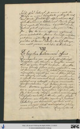 [fol. 8] De hospitium academicorum officio