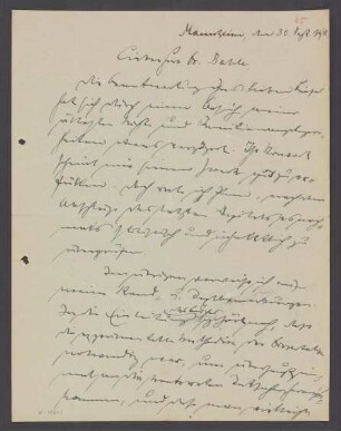 [Brief von Otto Selz an Julius Bahle vom 30. September 1935]