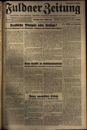 Ausgabe vom Dienstag, den 01. März 1938.