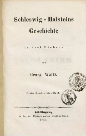 Schleswig-Holsteins Geschichte in drei Büchern, 1