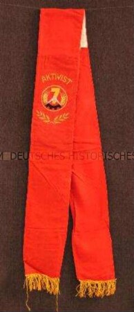 Schärpe für Aktivisten des Siebenjahrplanes