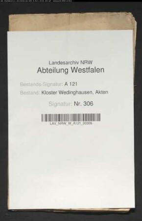 Verzeichnis der Mobilien und Immobilien des Werler Pastorats.