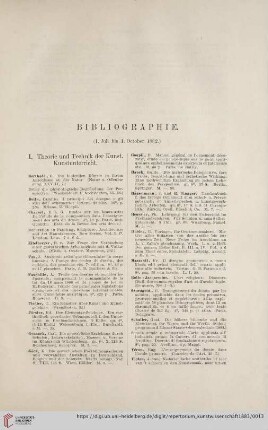 Bibliographie (1. Juli bis 1. October 1882)