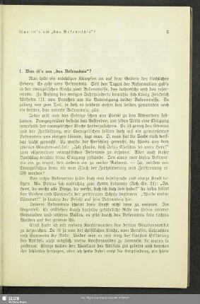 1. Was ist's um "das Bekenntnis"?