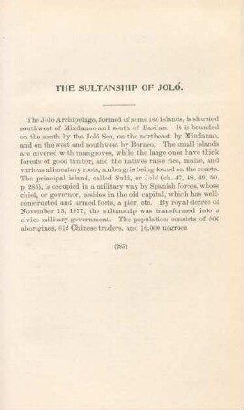 The Sultanship of Joló