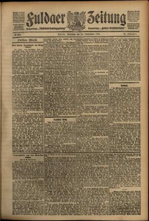 Dritte Ausgabe vom Samstag, den 12. September 1908.