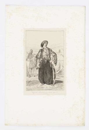 Chef de Bachi-bozoucqs de la Syrie, Blatt 18 der Folge "Bevölkerung der Donauprovinzen im Jahr 1854"