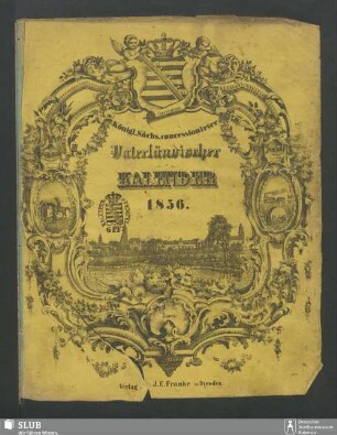 1856: Königl.-Sächs. concessionirter Vaterländischer Kalender