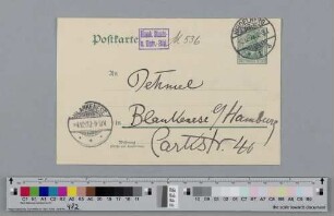 Postkarte an Richard Dehmel