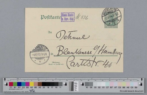 Postkarte an Richard Dehmel