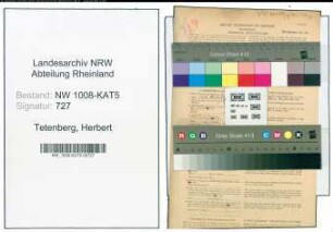 Entnazifizierung Herbert Tetenberg , geb. 04.05.1910 (Zahnarzt)