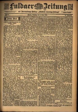 Dritte Ausgabe vom Samstag, den 08. März 1902.
