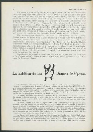 La estética de las Danzas Indígenas