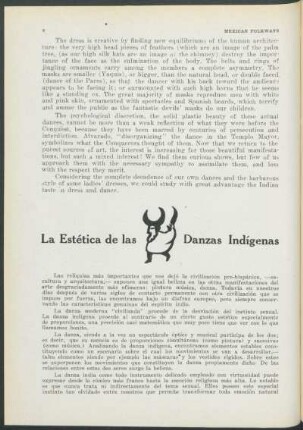 La estética de las Danzas Indígenas