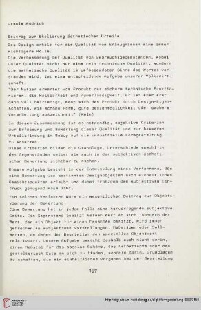 4: Beitrag zur Skalierung ästhetischer Urteile