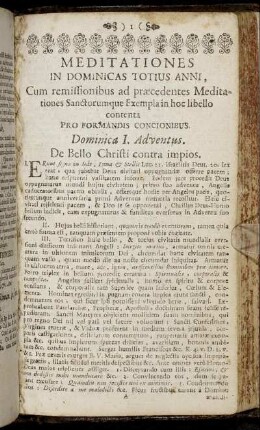 Meditationes in dominicas totius anni,...