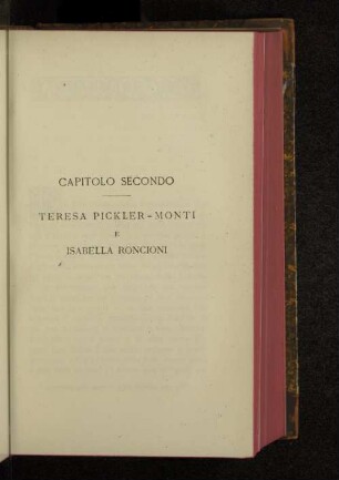 Capitolo secondo - Teresa Pickler-Monti e Isabella Roncioni