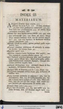 Index III.
