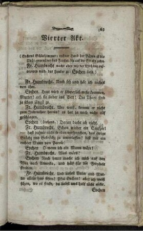 Vierter Akt - Sechster Akt.