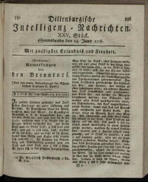 XXV. Stück. Sonnabends den 23. Juny 1798.