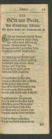 XXX. GOtt und Brodt. Am Sonntage Lätare