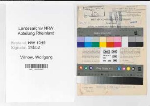 Entnazifizierung Wolfgang Villnow , geb. 02.09.1910 (Geschaeftsfuehrer)
