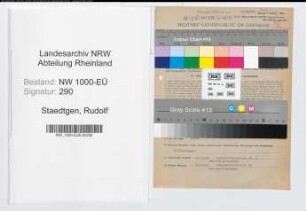Entnazifizierung Rudolf Staedtgen, geb. 06.05.1901 (Kaufmann)