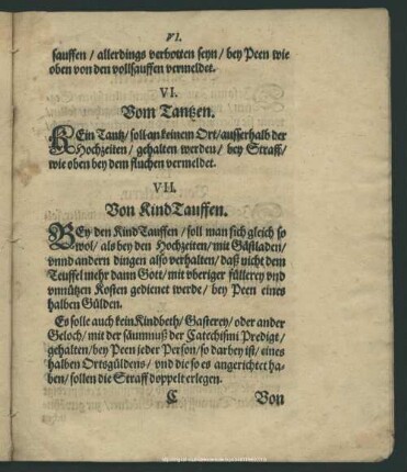 VII. Von KindTauffen