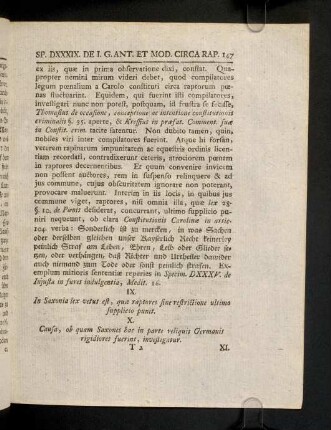 147-152, IX - XIII; Corollaria