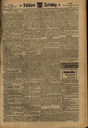 Zweite Ausgabe vom Freitag, den 28. Oktober 1910.