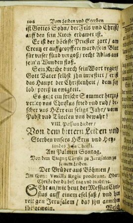 VIII. Von dem bittern Leiden und Sterben unsers Herrn und Heylandes Jesu Christi.
