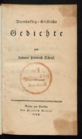 Vernünftig-christliche Gedichte