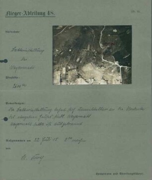 Foto einer Batterie-Stellung bei Weyermatt (Luftbild)
