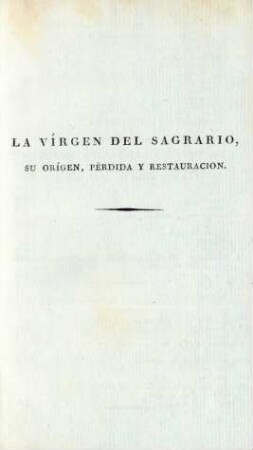 La Virgen del Sagrario