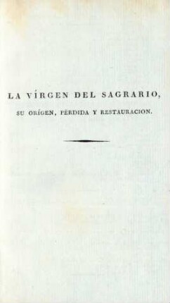 La Virgen del Sagrario