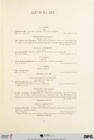 Gemälde (Nr. 1-123)