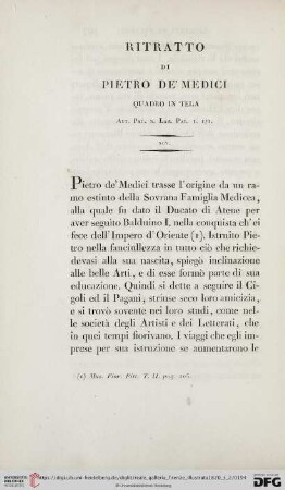 Ritratto di Pietro De´Medici