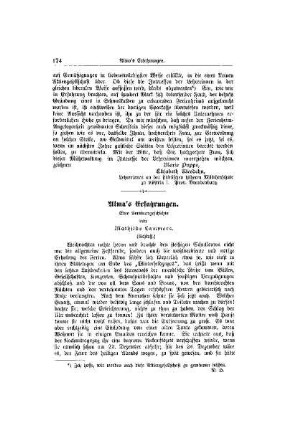 Alma's Erfahrungen : (Schluß)