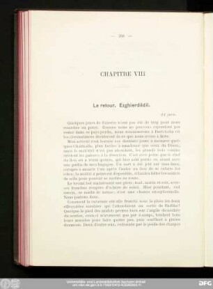 Chapitre VIII Le retour. Ezghierdildil.