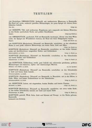 Textilien (Nr. 146-194)