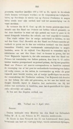 118. Verbaal van 9 April 1810