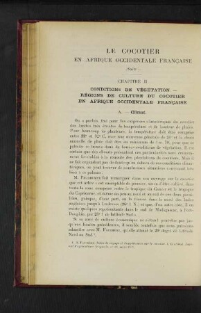 Le Cocotier En Afrique Occidentale Francaise.