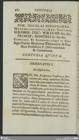 Centuria Quinta
