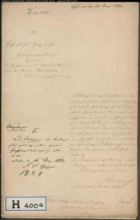 Hornhardt, Major - Eintragung einer Zession auf das Rittergut Borkhausen
