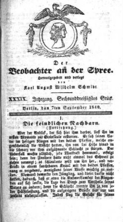 36. Stueck, 7. September 1840