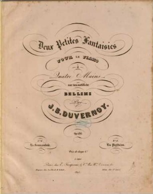 Deux petites fantaisies pour le piano à quatre mains sur des motifs de Bellini : op. 156, No.2. Les puritains
