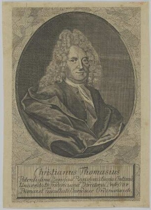 Bildnis des Christianus Thomasius