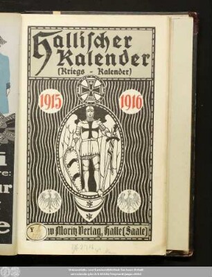 7/8.1915/16: Hallischer Kalender